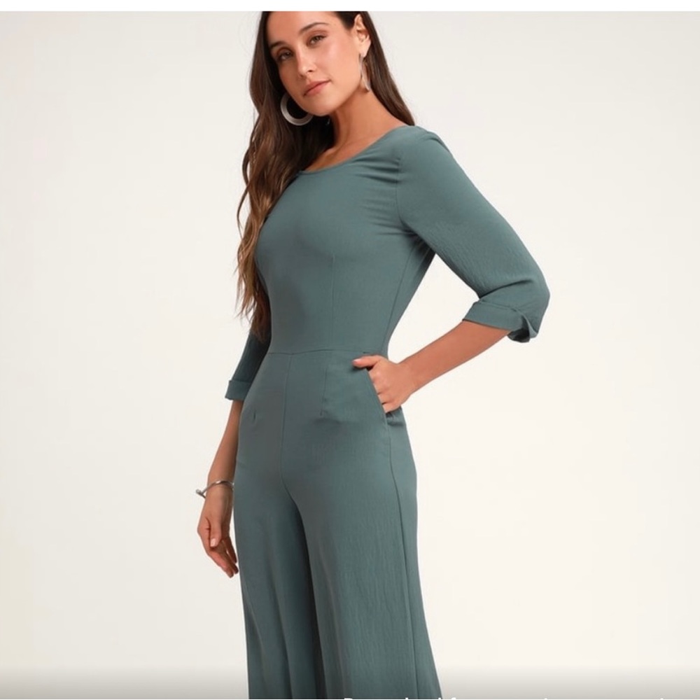 NWT Lulu’s Glam Squad Wide Leg Jumpsuit - Picture 5 of 11